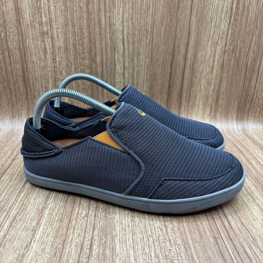 Olukai Nohea Mesh Men's Slip On‎ Shoes Dark Shadow Size 7 EU 40